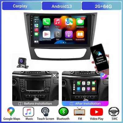 2+64G Carplay Android 13 For Mercedes Benz W211 E350 CLS/W219 Car Stereo Radio • $136.77