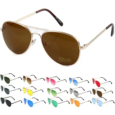 $6.99 • Buy New Fashion Men's  Women's Aviator Sunglasses Metal Frame Retro Vintage Pilot