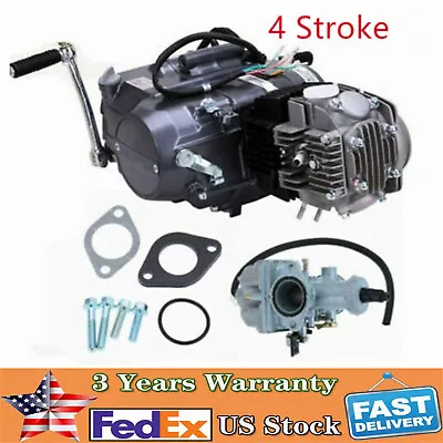 125CC 4-speed Kick Start Engine Motor 4Stroke Motorcycle Pit Dirt Bike For Honda • $223.25