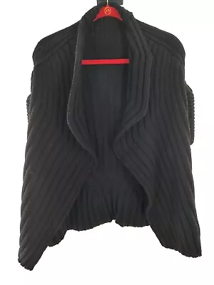 VPL Women's Cardigan Size P 100% Wool Black 062 • $65