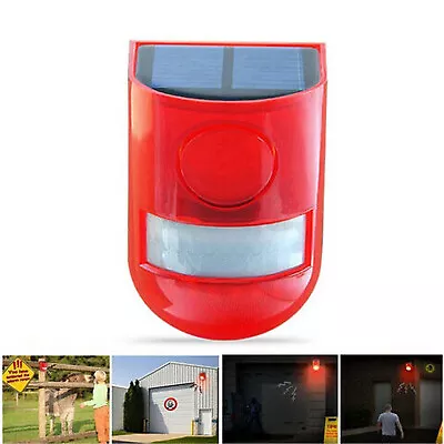 Solar Alarm Light Solar Strobe Light Wireless Motion Sensor Detector Outdoor LED • $11.99