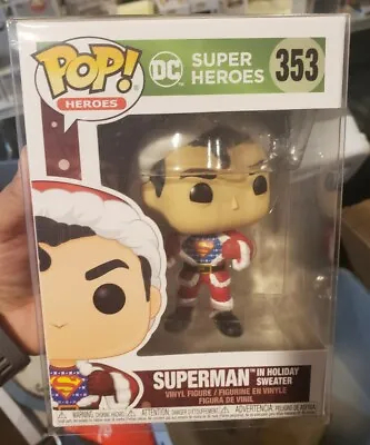 $25 • Buy Funko POP! Heroes DC Holiday Superman In Sweater #353 Christmas Edition New 2020