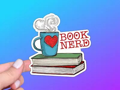 Funny Reading Vinyl Sticker Book Nerd Bibliophile Bookworm • $3.25