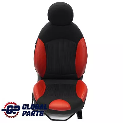 Mini R55 R56 Front Right Sport Seat Heated Cloth Fabric Red Leather • £149.99