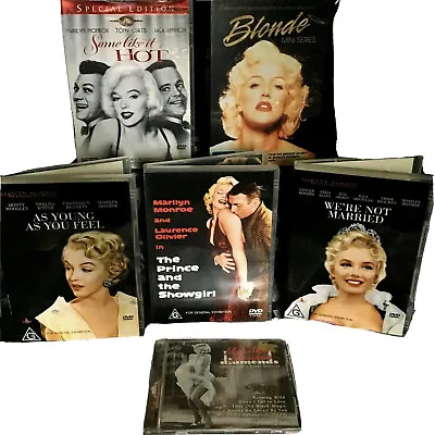 Bundle Lot 5 Marilyn Monroe DVD Movies + 1 Music CD Prince & Showgirl Blonde • $40.29