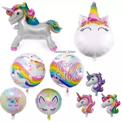 Unicorn ~ Standing Unicorn ~ Happy Birthday Foil Balloon Party Celebration Decor • £1.70