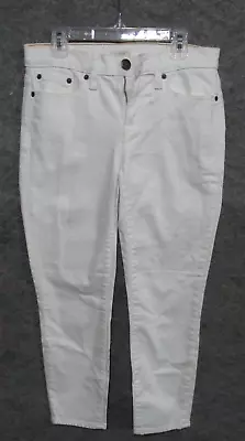 J Crew Womens Junior Skinny Stretch Ankle Jeans Pockets White 25 NWT • $24.99