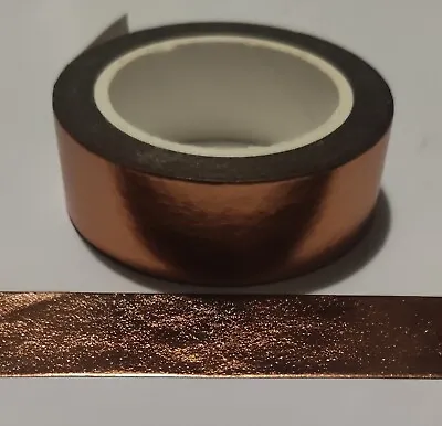 Copper Washi Tape Decorative Self Adhesive Masking Foil 15mm X 10m Free Post. • £2.99