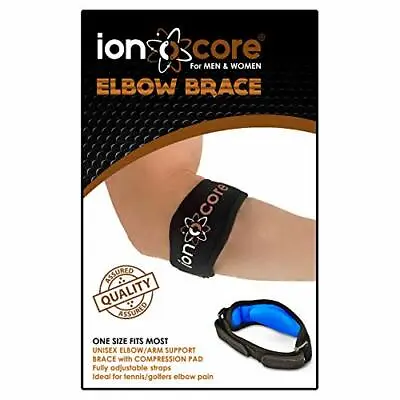 Ionocore Tennis Elbow Strap Golfers Arm Support Brace With EVA Compression Pad • £8.42