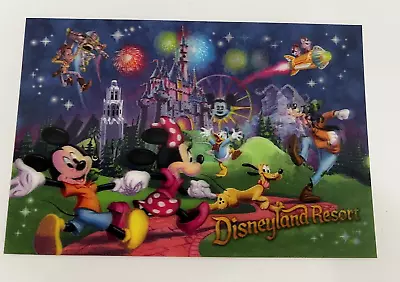 2014 Disneyland Resort Lenticular Postcard  Mickey Mouse & Friends Castle Goofy • $3.25