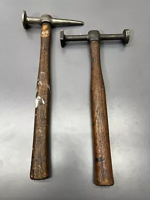 (h1) Vintage 2 Pc Body Hammer Set - Herbrand Pick & Unbranded Square/round - Usa • $70