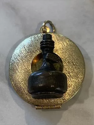 Locket Pendant Unusual Bottle With Circle Cut Out Perfume? Vintage • $10