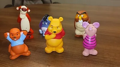 Lot Of 6 Vintage Disney Winnie The Pooh Classic Bath Toys Squeeze And Squirt • $19.99