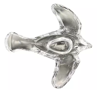 Vintage Clear Glass Flying Bird Bowl Candy Dish Candle Holder • $19.99