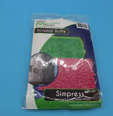 Marvelous Molds Simpress Cake Decorating Mold Silicone SCRUNCH RUFFLE • $14.99