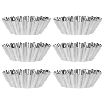 6 Pcs Metal Cupcake Cups Cookie Pudding Muffin Baking Cup • $9.49