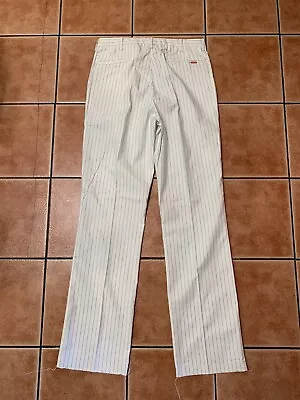 Vintage 70s 80s Coca Cola Pants Sz 33 Work Pinstripe Casual Drink Riverside • $10.17