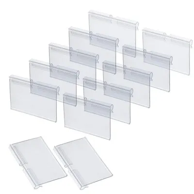 £18.83 • Buy 100Pcs Clear Plastic Label Holders For Wire Shelf Retail Price Label Holder Q7O4