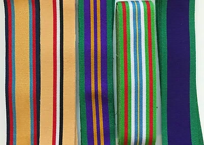 Full Size British Military Medal Ribbons MODERN CAMPAIGNS 6  Lengths  *[LOCK1] • £4.40