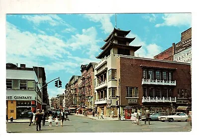 New York City NY China Town Canal And Mott Streets Old Cars  Vintage Postcard • $6.90