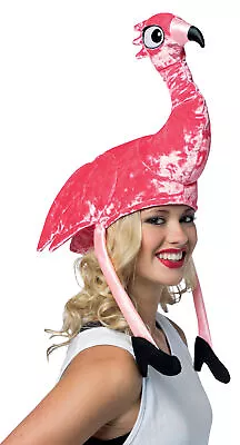 Adult Plush Pink Flamingo Bird Hat Party Costume Accessory Gc1526 • $22.56