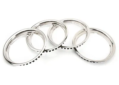 New Set Of 4 Polished Stainless Steel Trim Rings 1968-1980 MGB W Rostyle Wheels • $174.95
