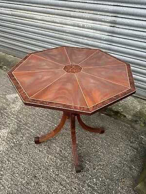 Flame Mahogany & Amboyna Antique Regency Style Side Table • £475