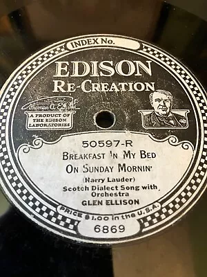 Edison Diamond Disc Record #50597  Breakfast In Bed  Glen Ellison • $9