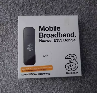 Huawei E353 3G HSPA+ Three Network Mobile Broadband Dongle Wireless Internet • £9.99