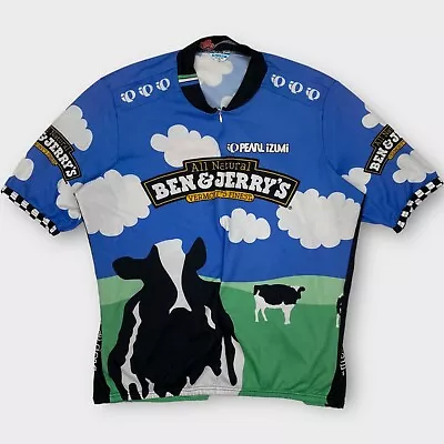 VTG Pearl Izumi Jersey Mens XXL Cycling Made In Italy Ben & Jerrys Full Zip • $59.99