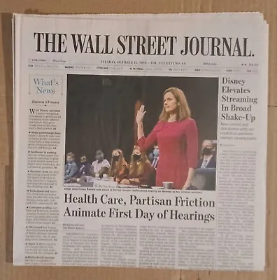 $11 • Buy Wall Street Journal Newspaper October 13 2020 Amy Coney Barrett Supreme Court