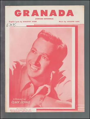 GRANADA Dodd/Lara 1950 CLARK DENNIS Vintage Sheet Music • $5.99