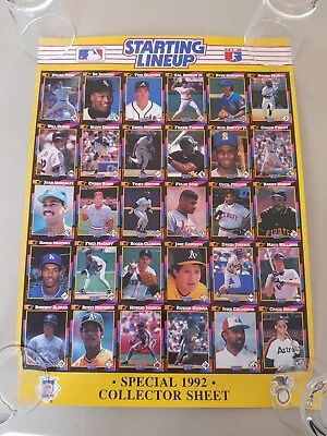 Vintage Starting Lineup 1992 Collector Sheet Posters Bo Griffey Canseco MLB VTG • $9.95