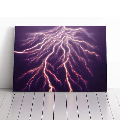 Enticing Lightning Bolts Vol.3 Canvas Wall Art Print Framed Picture Home Decor • £29.95