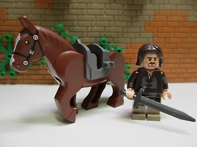 (G11/12/1) LEGO Lord Of The Rings Lor017 Aragon & Horse 10352c01pb01 9472 79008 • $135.29