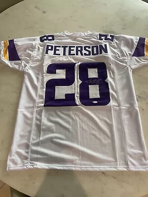 Minnesota Vikings Adrian Peterson Autographed Pro Style Purple Jersey JSA Aut... • $160