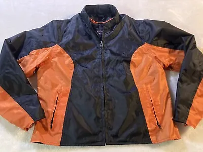 Revolution Gear Jacket Black Orange Sz 2xl Motorcycle Jacket Nylon Detach Liner • $30