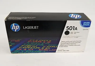 New HP 501A Q6470A Black Toner Cartridge For HP Laserjet CP3505 CP3600 & CP3800 • $20.99