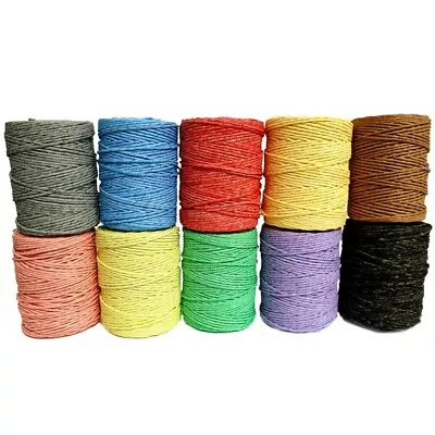 100 Metres DIY Roll Of Paper Raffia Cord Craft Twine Rope String Craft Scrapbook • £7.48