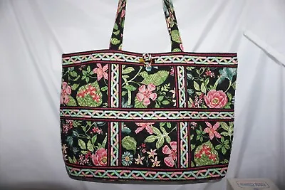 Vera Bradley Large Tic Tac Toggle Tote In Botanica - Shoulder Bag Purse EUC • $26.95