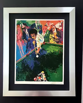 Leroy Neiman +  At The Billiards + Circa 1990's + Signed Print Framed • $119