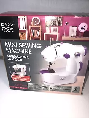 Easy Home Mini Sewing Machine MS-201. 2 Speeds Foot Pedal 4 Needles Preowned • $17.46