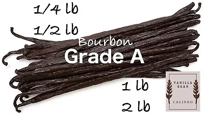 Premium Vanilla Beans Madagascar Bourbon Grade A | 6 ++ Long Beans • $23.49