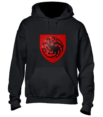 Targaryen Shield Hoody Hoodie House Of The Dragon Game Of Thrones Cool Top • £20.99