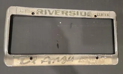 RIVERSIDE  DE ANZA CHEVROLET   Vintage Dealer License Plate Frame” • $150