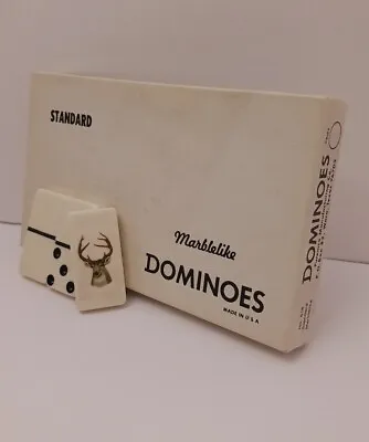 Vintage Puremco Dominoes Standard Marblelike Special Edition Texas Deer Buck • $48.99