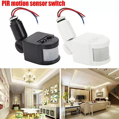 Outdoor LED Security PIR Infrared Motion Sensor Detector 180° Switch Wall Light • $7.19