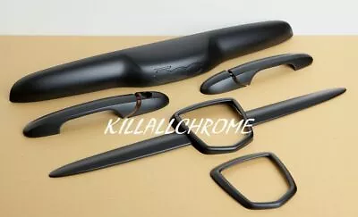 Kill All Chrome Full Abarth Kit - Handles Whiskers Boot Handle Rear Badge 500 • $403.21