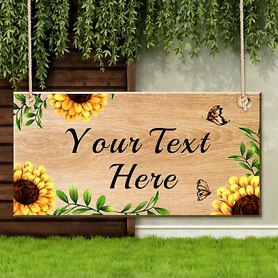 Personalised Garden Sign Hanging Plaque Summer House Yard Sign Home Decoration • £4.99