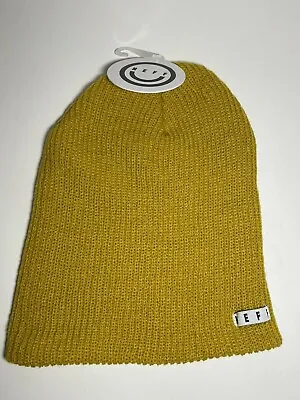 Nwt Neff Mustard Yellow Knit Beanie Hat Kawaii Funky Cute Lightweight • £19.29